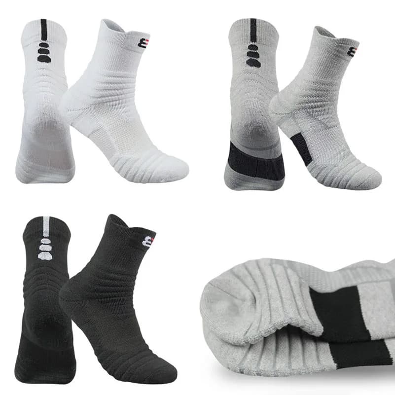 2 Pairs Size EU31-48 Men's Women Running Sports Breathable Socks Athletic Sock Long Short Style Sweat Deodorant Socks Meias Male