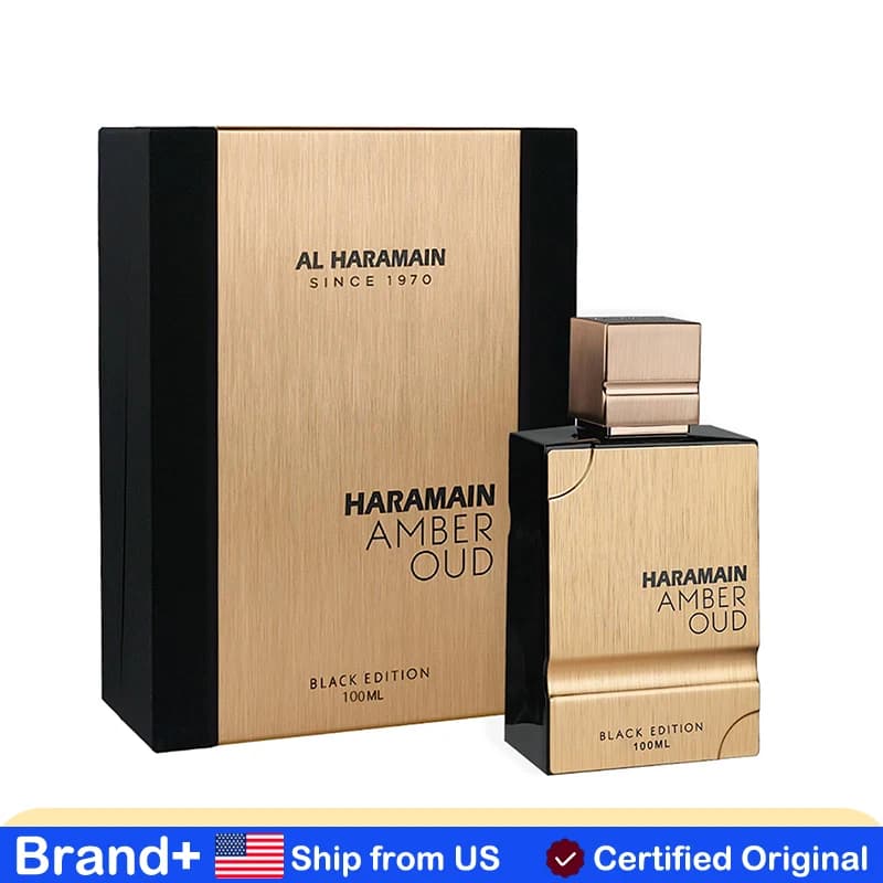 Al Haramain Amber Oud Black Eau de Parfum Spray Unisex 2 Ounce, Fragranza a Lunga Durata, Colonia Portatile con Feromoni Persistenti
