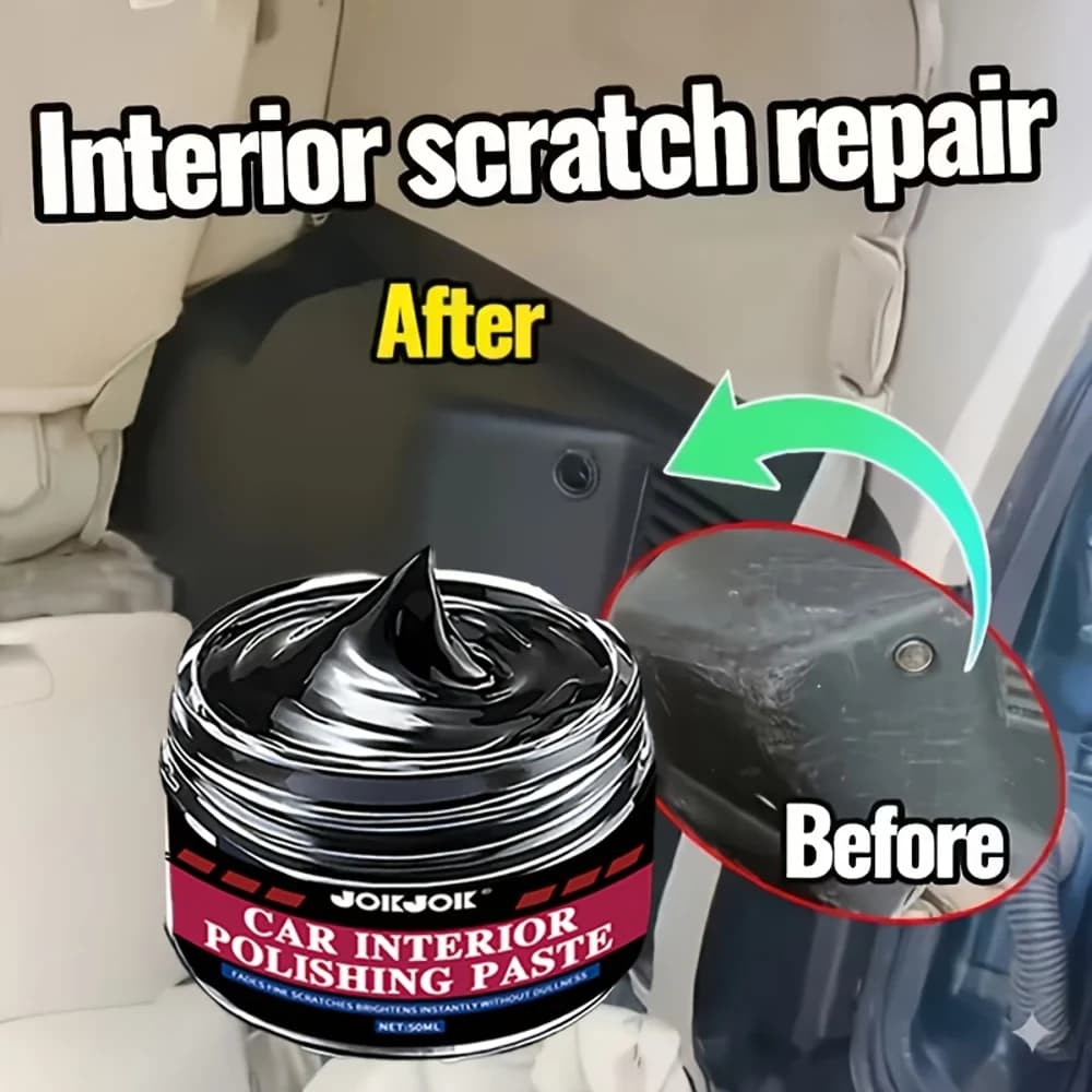 Pasta per riparazione plastica interna nera universale - Ristrutturazione cruscotto auto, lucidatura pneumatici, lucentezza duratura, ca professionale