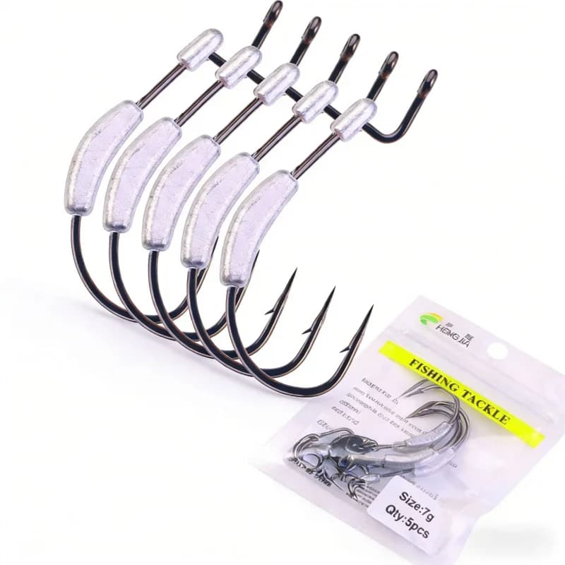 Amo da pesca in acciaio al carbonio con testa in tungsteno micro-lead 1.75G, confezione singola di esche artificiali per bass e mandarino, ideale per la pesca competitiva.