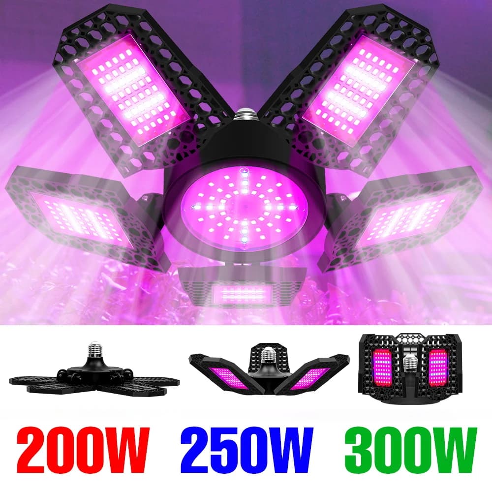 300W Complete LED Spectro Coltiva Lampadina E27/E26 Folding Floor Indoor Lamp Filling Lamp Serra Tent Semi Vegs Cultivation Flowers Lighting