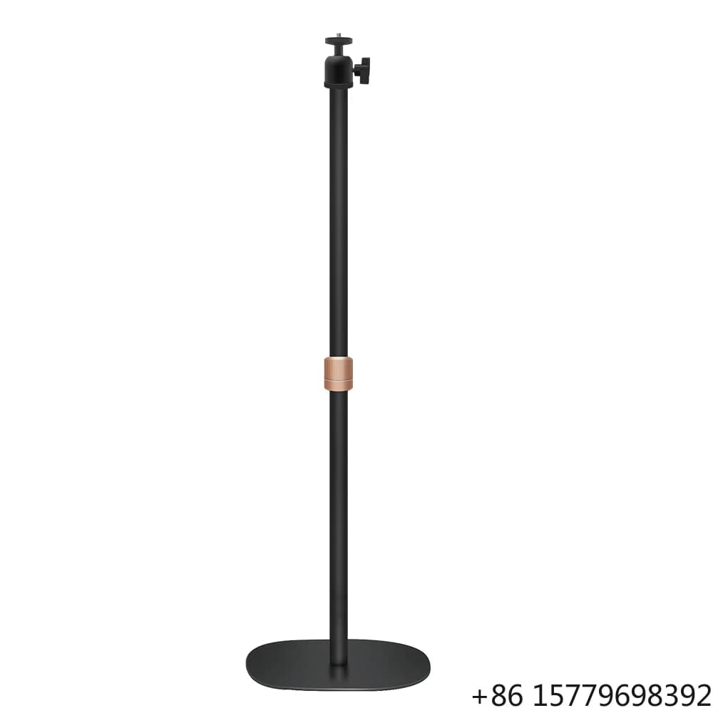 Supporto da Pavimento Regolabile per Proiettore 870-1170mm, in Acciaio al Carbonio con Base Rotonda per Home Theater