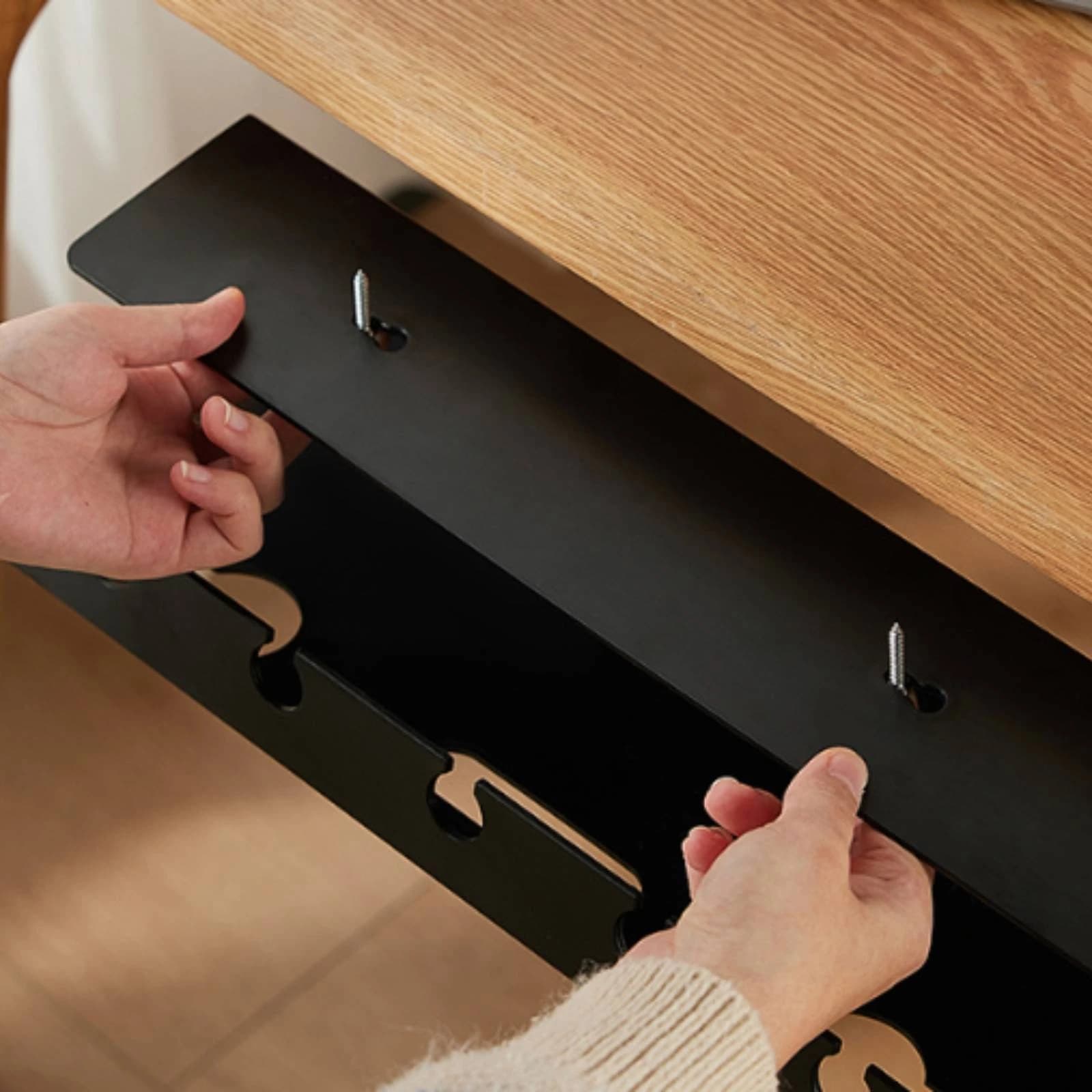 Under Desk Cable Management Tray Easy Install Plastic Cable Management Organizer Under Desk Power Strip Holder Slim