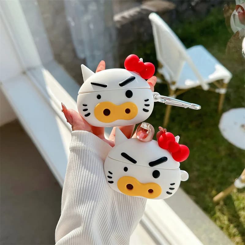 For Airpods Pro 3 Case,Hello Kitty Buriburizaemon Silicone Shockproof Earphone Cover For Airpods Pro 2/Airpods 4 3 2 1 Cover