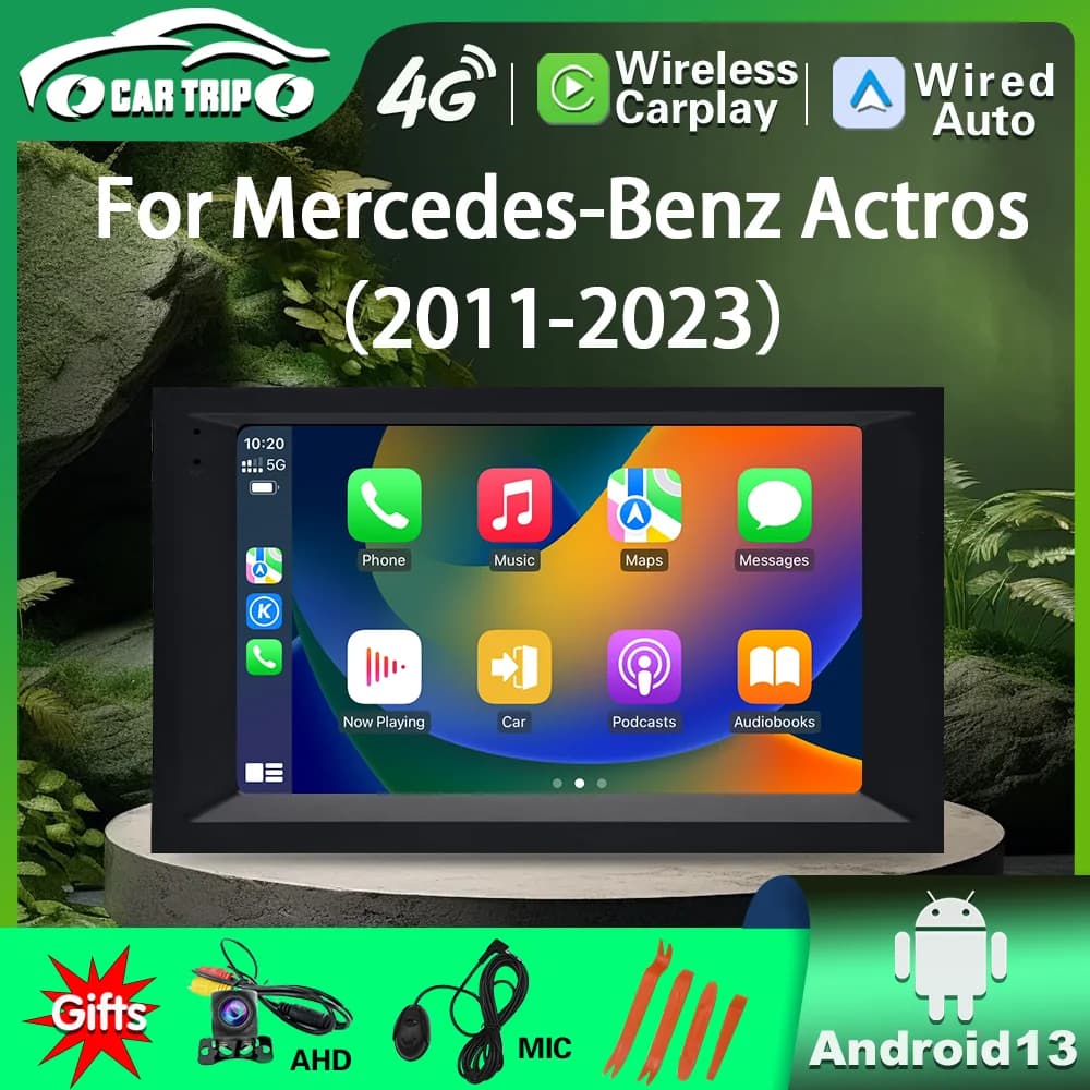 9 ''Android 13 GPS Navi Car Multimedia Radio Player Bluetooth WiFi + 4G Audio Stereo per Mercedes-Benz Actros 2011 - 2023