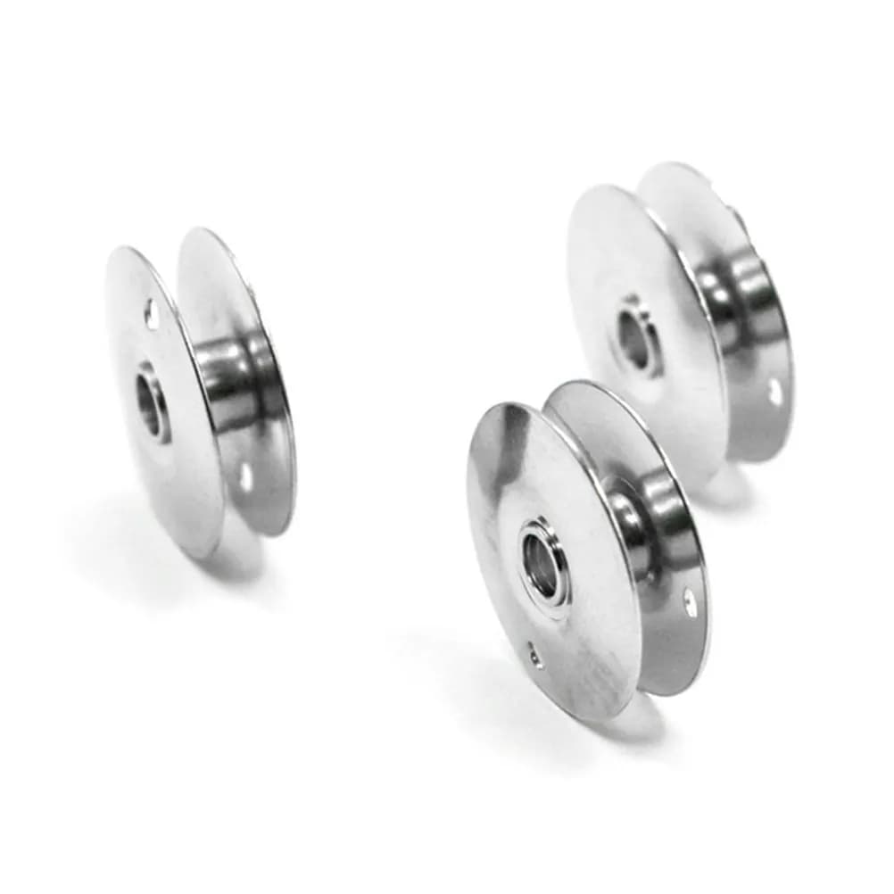 3 Pezzi Bobine in Ferro Piatte per Macchina da Cucire Industriale a Ago Singolo, Bobine Metalliche per Cucito Artigianale, Forniture Essenziali