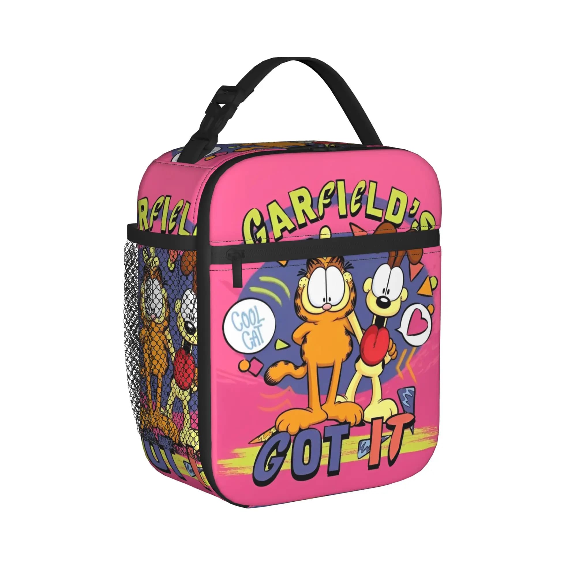 Cool Cat Garfielded Borse termiche per il pranzo, borsa termica riutilizzabile, contenitore per il pranzo, borsa grande per il pranzo, borsa Bento, per ufficio, picnic