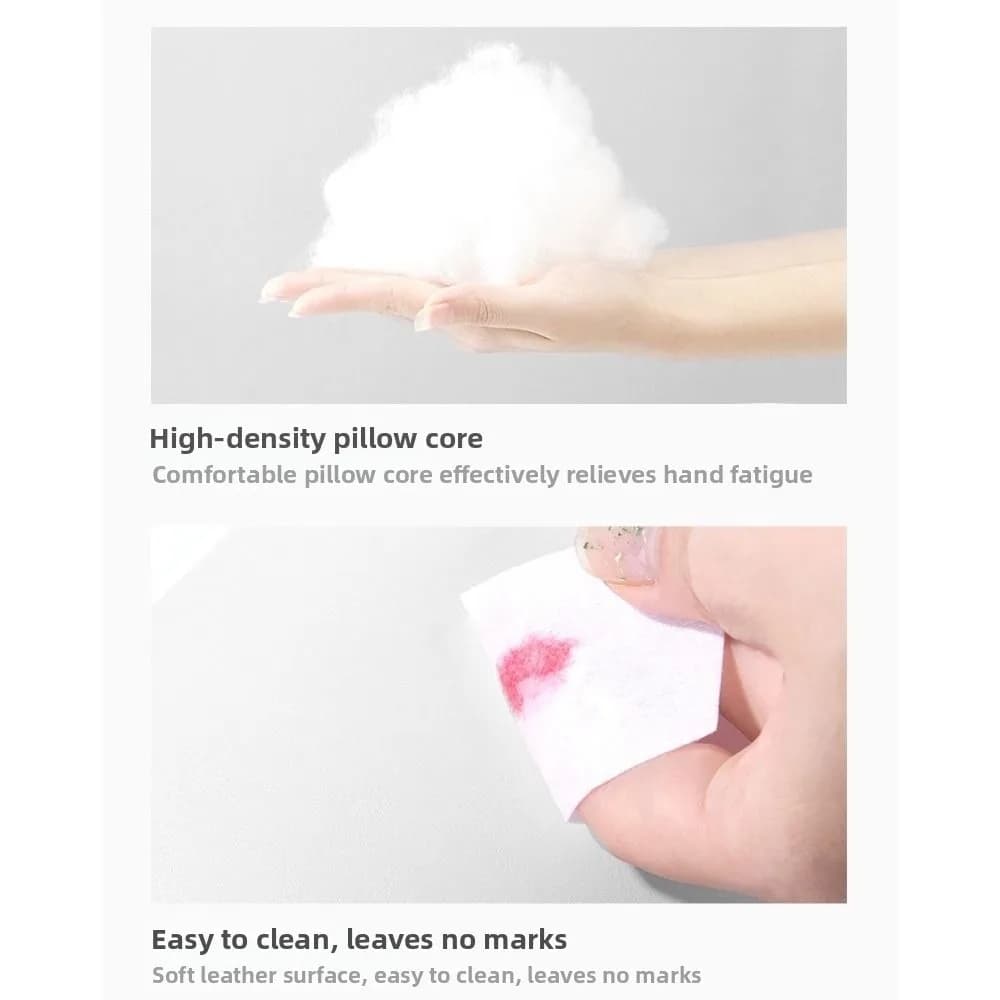 Cuscino per Manicure a Forma di U, Ergonomico con Altezza Regolabile, Supporto per Braccia in Pelle PU, Design Inclinabile, Cuscino per Mani per Nail Art