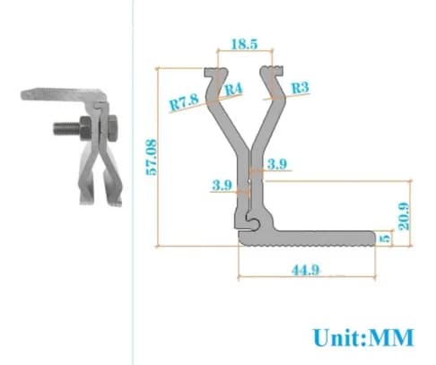 Clip in lega di alluminio con morsetto per pannello di montaggio solare da 8 pezzi per tetto in latta