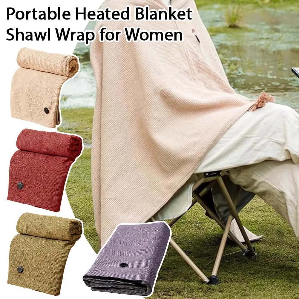 USB heated slide 3-temperature adjustable quick-heating scarf portable wearable cotton mesh washable