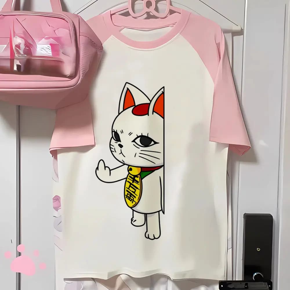 Dandadan top tees girl Comfortable 2000s Psychedelic Pop Culture Gothic shirt Retro Trendy 2000s Comfortable Punk Grunge