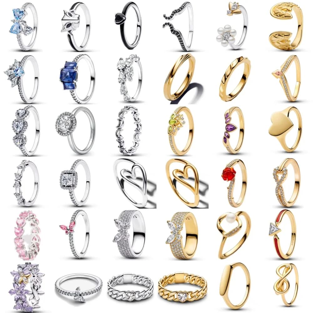 Nuovo Anello in Argento 925 del 2026, a Forma di Cuore, Floreale, con Farfalla, Misure 6 7 8 9, Adatto per Gioielli di Lusso da Donna Europea, Regalo Perfetto
