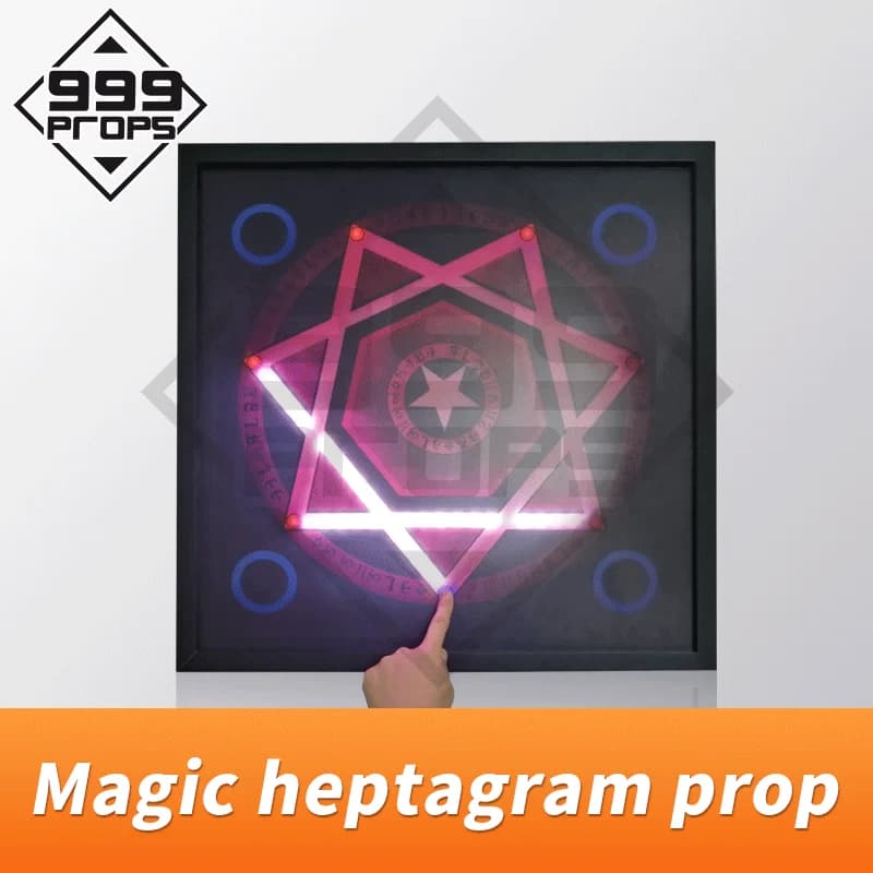 Sensore tattile a forma di heptagramma per escape room, striscia LED a sette punte che si illumina con contatto, attiva il blocco magnetico a 12V per l'escape room