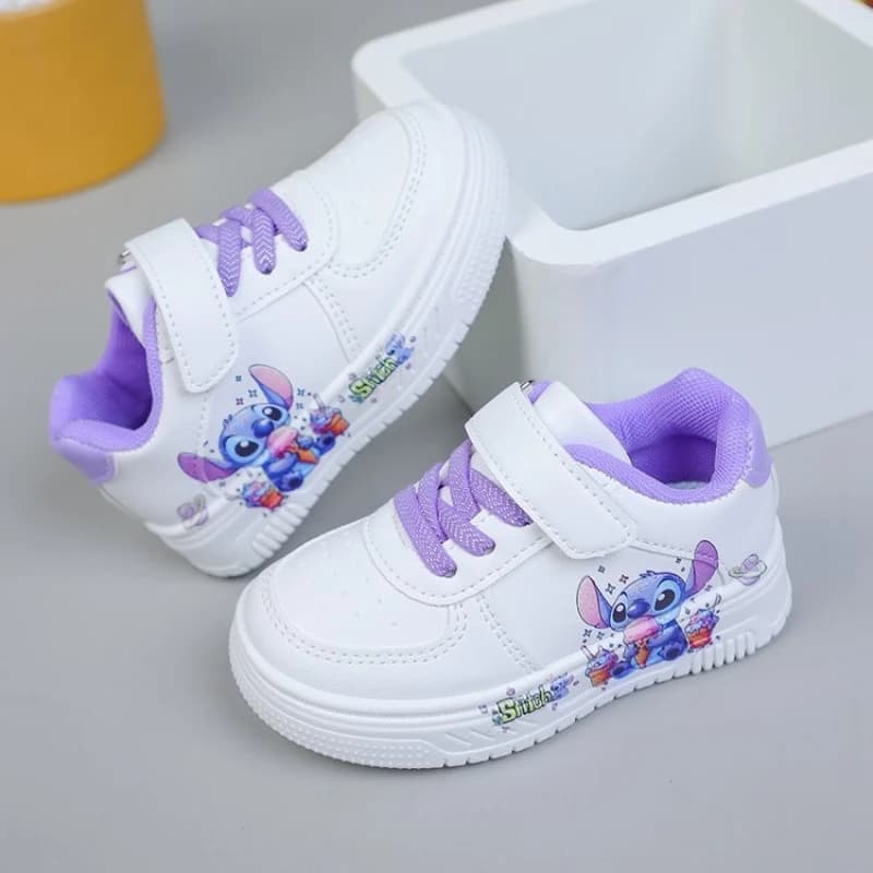 Disney 2025 Summer Fashion Basketball Shoes Angel Cute Couple Shoes White Casual Gymnastics Shoes For Kids Sport Point Shoes