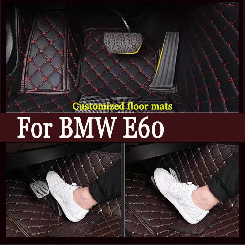 100% custom leather car mats suitable for BMW E60 2004 2005 2006 2007 2008 2009 2010 Foot mats Accessories