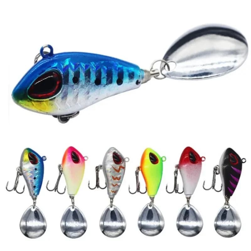 ZWICKE 1 pz Metallo Mini VIB con Cucchiaio Richiamo di Pesca Inverno Attrezzatura Da Pesca Crankbait Vibrazione Spinner Affondamento Esca 6g10g17g25g