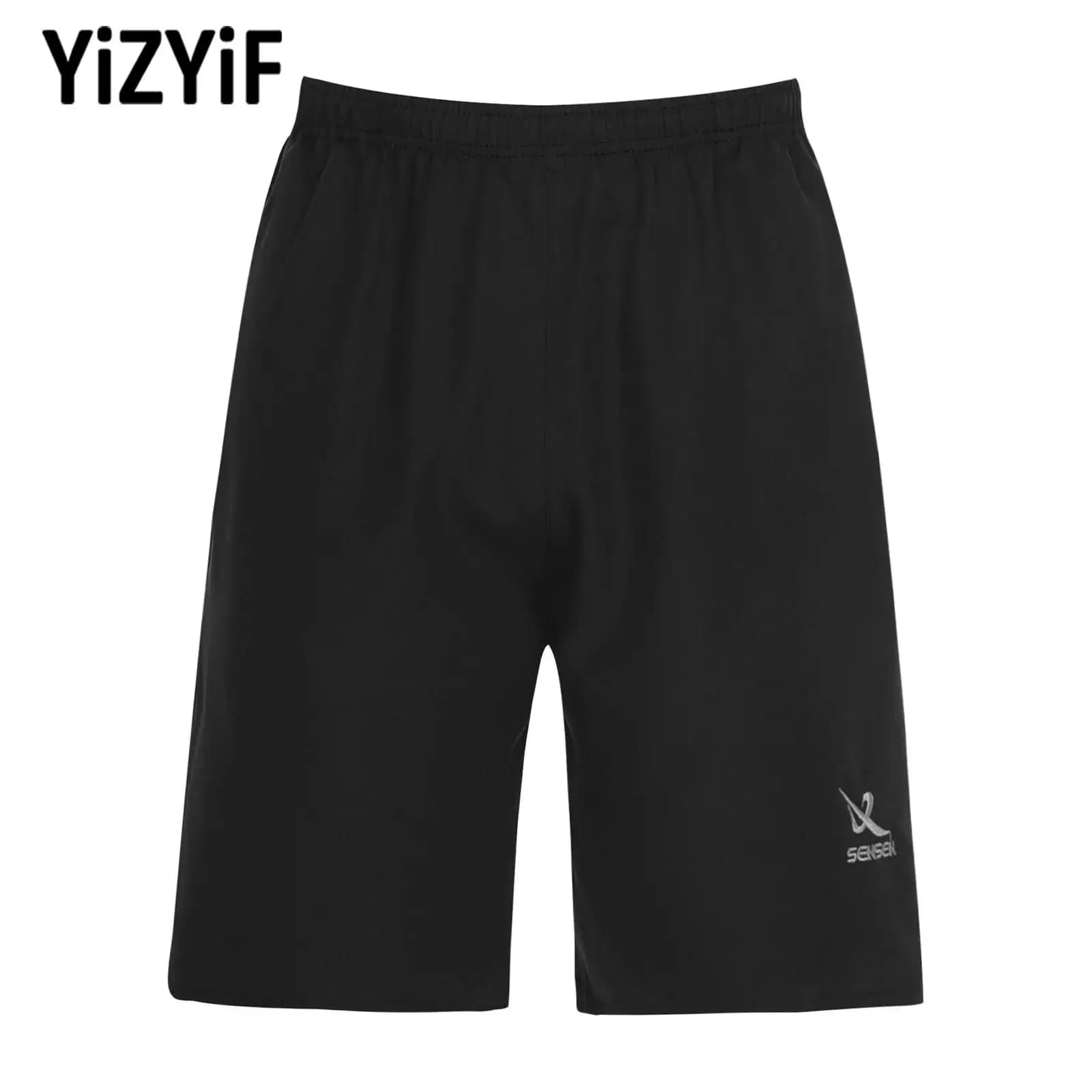 Men's sports shorts Fifth Trousers with zipper pockets for men's training breathable sports shorts quick drying sports clothing