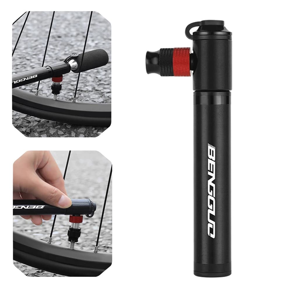 110PSI Mini Bike Pump Aluminum Alloy Bike Tire Pump Fits and Schrader Bicycle Hand Pump MTB Mountain Road Cycling Pump