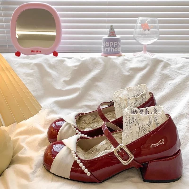 Scarpe Eleganti Stile Ballerina Kawaii Princess Mary Jane con Tacco Alto per Donne, Nuova Collezione Estate 2026, Ideali per Abiti e Cosplay JK