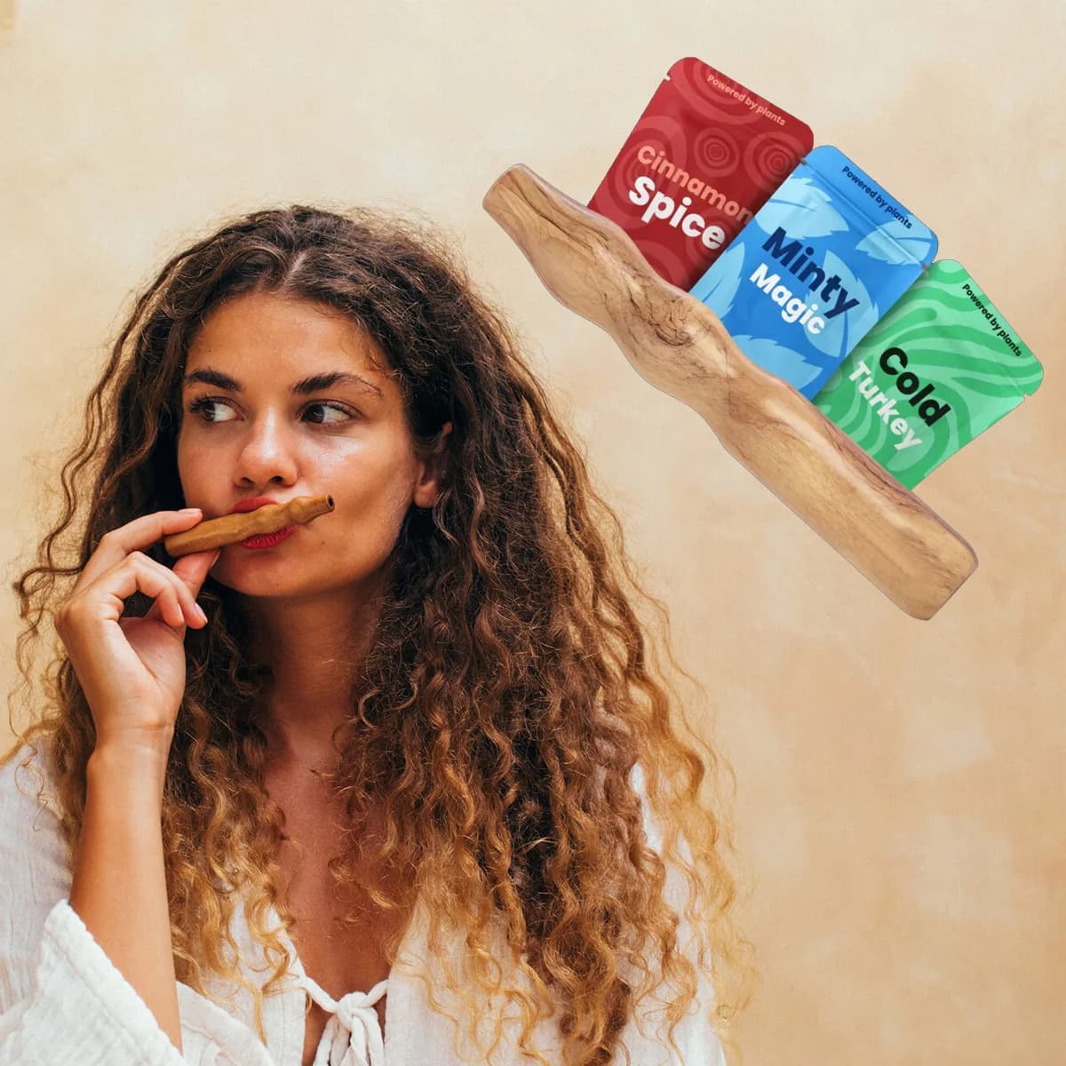 Inalatore d'aria senza fumo Dispositivo per smettere di fumare in legno Barra energetica senza nicotin Stick Diffusore per inalatore d'aria aromatizzato 30 giorni per smettere di fumare
