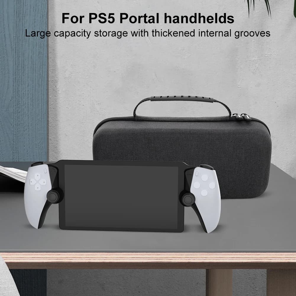 Custodia Protettiva per Console Portatile PS5 con Tasca a Rete, Borsa Protettiva Antiurto per Console, Accessori da Gaming
