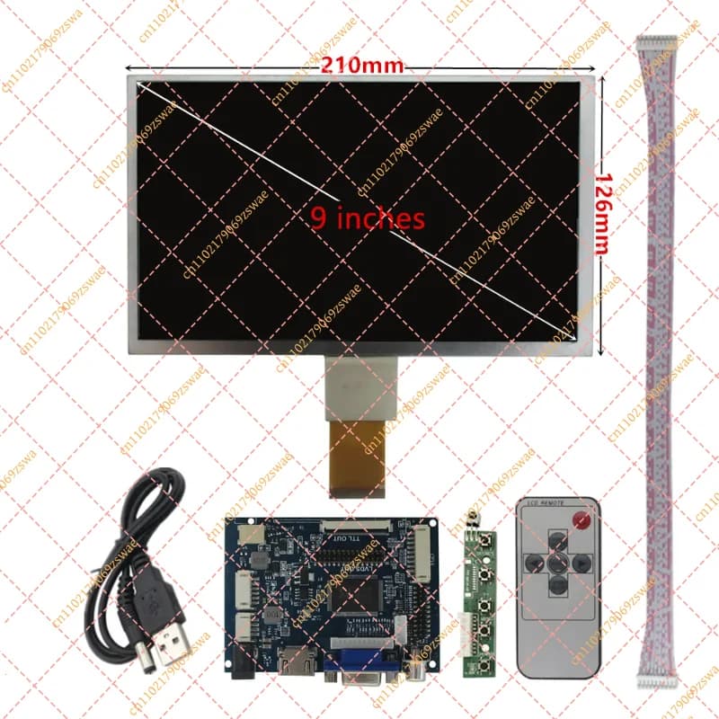 HD LCD Driver Board Monitor, 7-10.1 Inch HDMI-compatible VGA AV Display for Raspberry Banana Orange Pi Mini PC