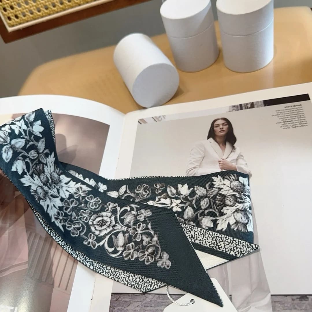 Accessori per Manici di Borse di Lusso, Sciarpa in Seta Premium, Utilizzabile Come Foulard, Decorazioni, Braccialetti, Moda 6*100cm