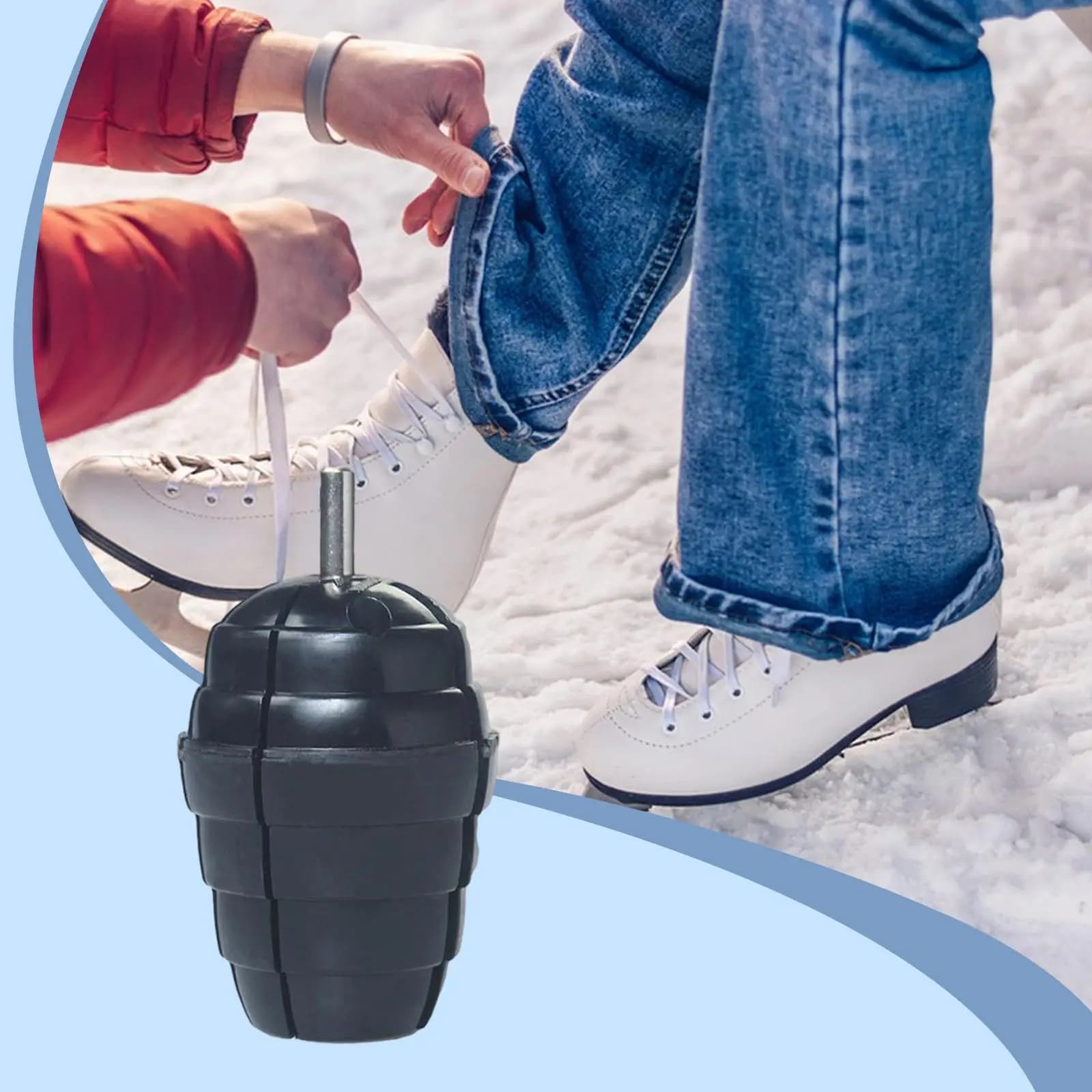 Ice Skate Sharpener Handheld Hockey Accessories Portable Compact Grinding Tool Grindstone Repair Tool for Hockey Skates
