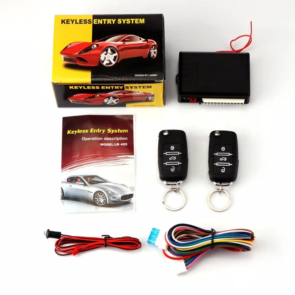 Sistema di allarme universale per auto Porta automatica Controllo centrale remoto Blocco sistema di accesso senza chiave Portachiavi a LED Kit centrale Serratura per porta