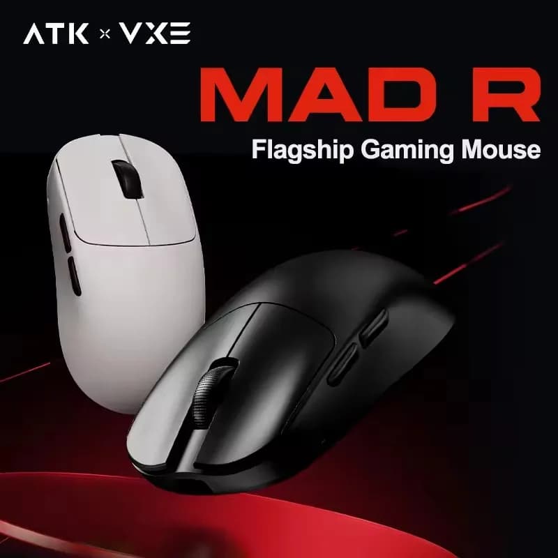 Mouse da gioco ATK VXE MAD R MAJOR 8K PAW3395/3950 Sensore Mouse wireless dual-mode Mouse ergonomico leggero non poroso