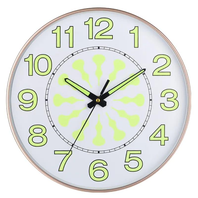 30cm Luminous Plastic Silent Wall Clock With 12-inch Large Digital Hands, Minimalist Glowing Quartz Clock. Minimalist Wall Decor
