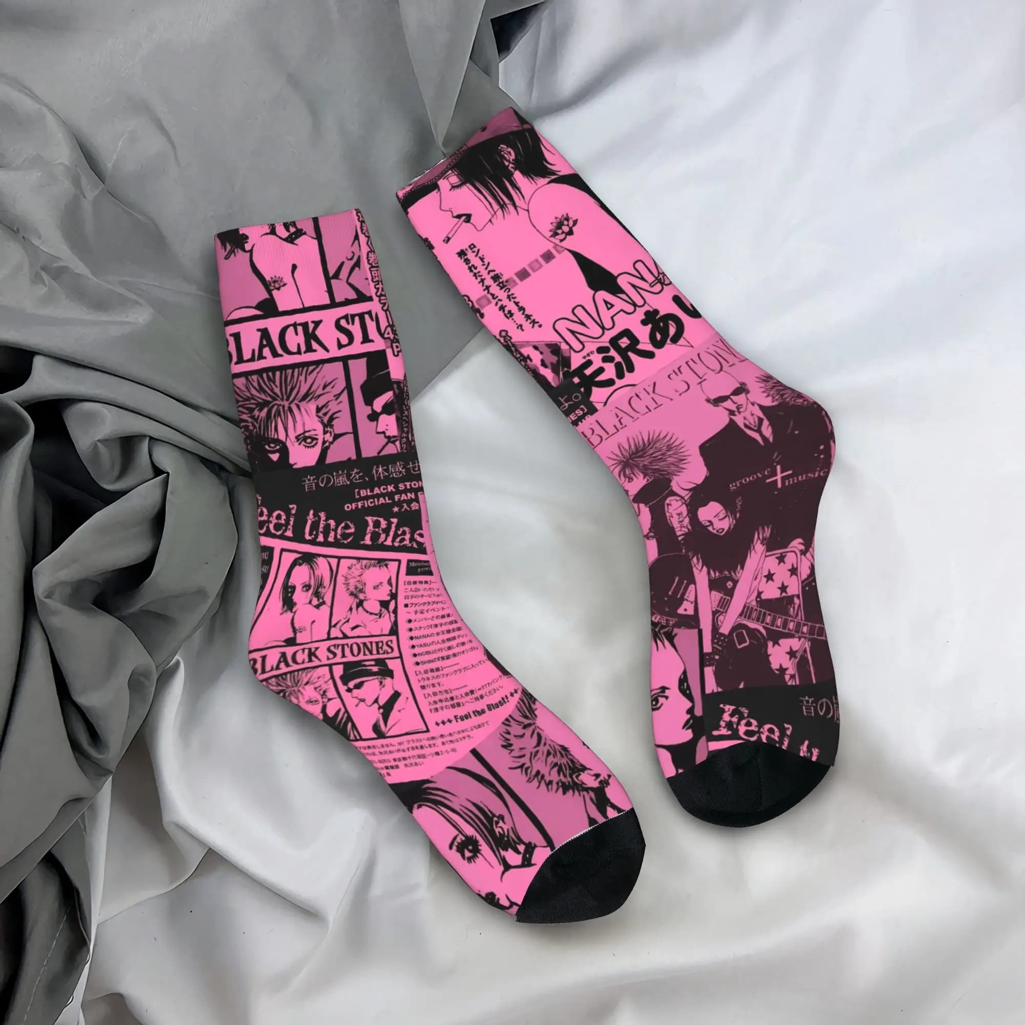 Cool Girl Nana Stockings Casual Socks Men Medium Soft Socks Winter Climbing Design Anti-Slip Socks Birthday Gift