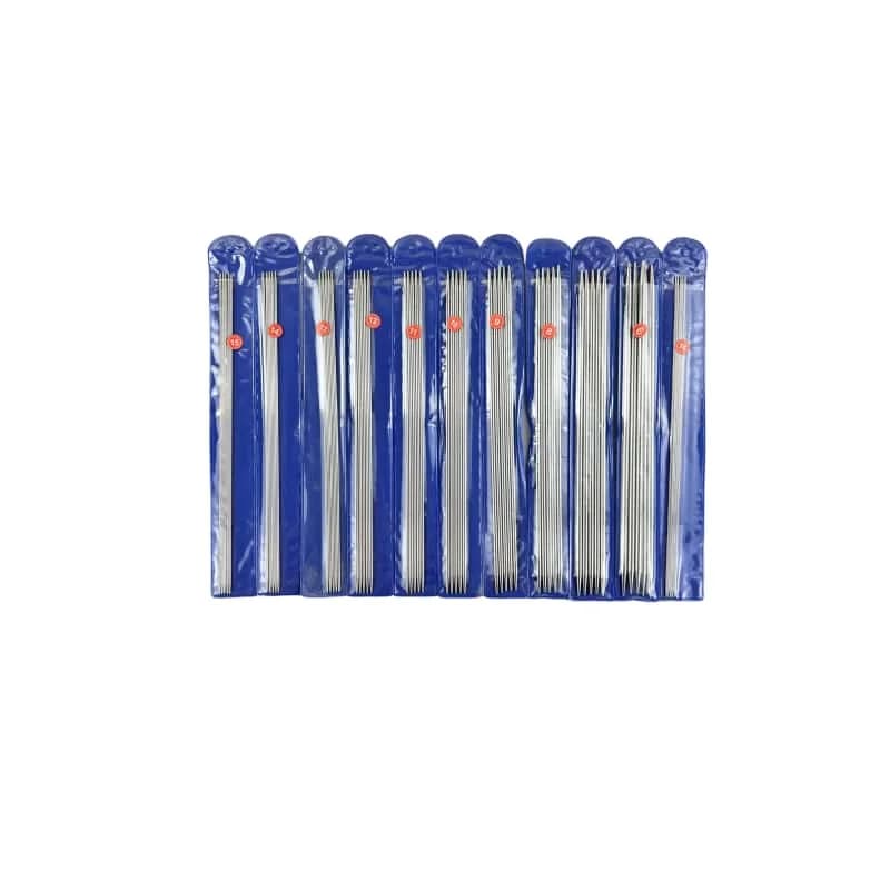Borsa per ferri da maglia dritta in acciaio inossidabile da 1500 pezzi 25 cm, set di ferri da maglia con ganci all'uncinetto