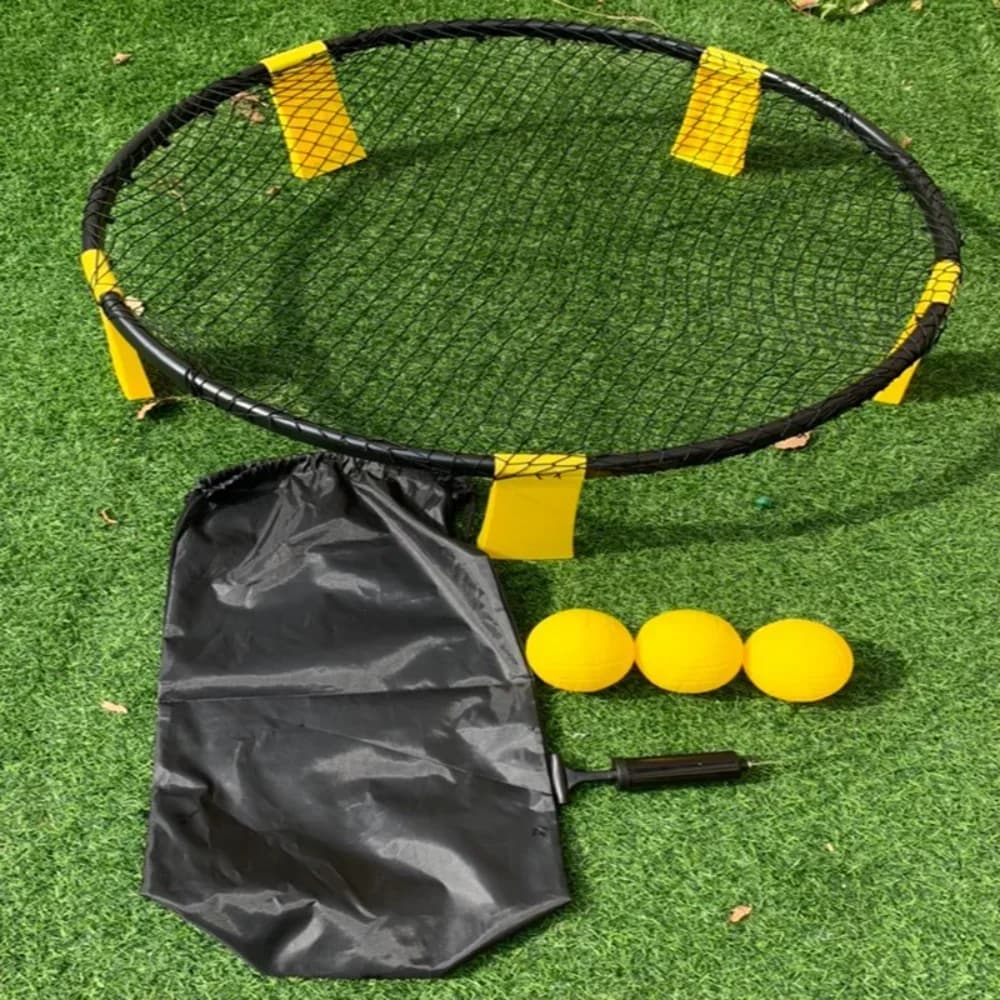 Beach Volleyball Mini Game Set Outdoor Team Sports Lawn Fitness Equipment With 3 Balls Net Volleyball Set For Kids Adults