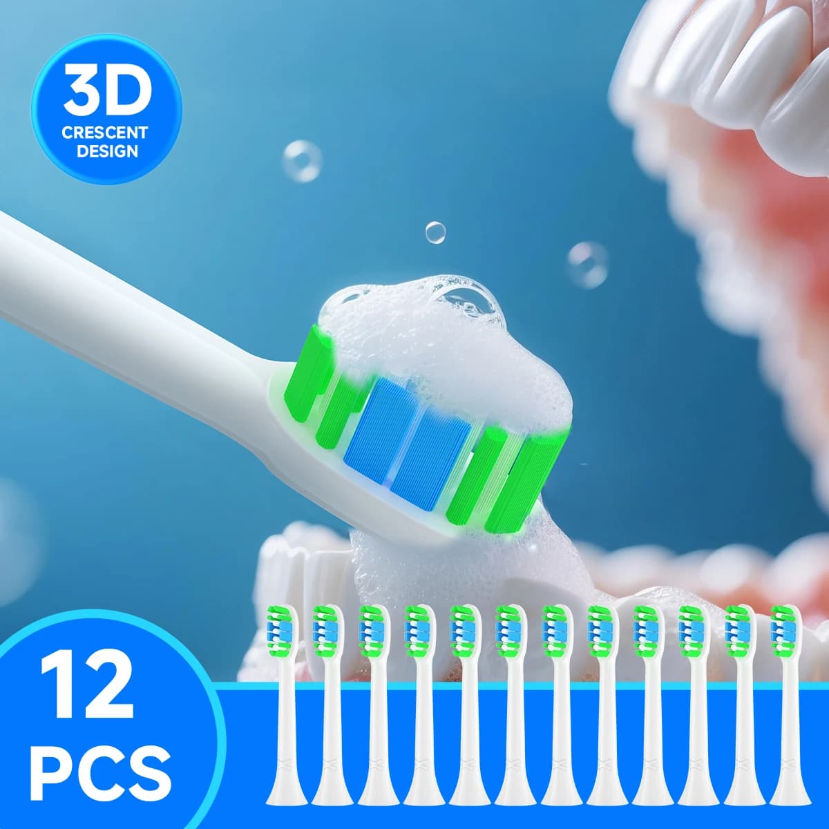 12 pcs/ Spare parts for toothbrush compatible with Philips Sonicare Diamond Clean Hx6920 HX6100 HX6610