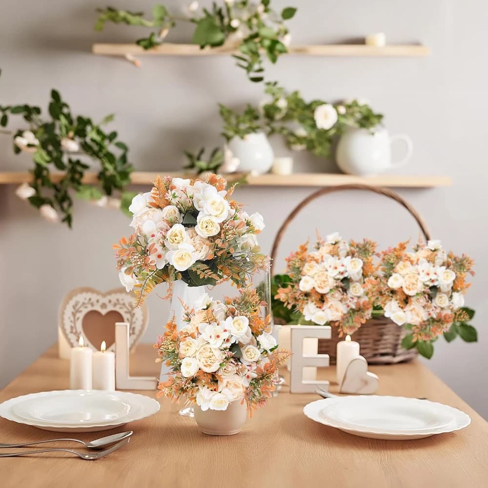 6 pezzi di fiori di peonia artificiale matrimonio fioristica festival casa camera tavolo decorati accessori ortensia di seta piante finte regali