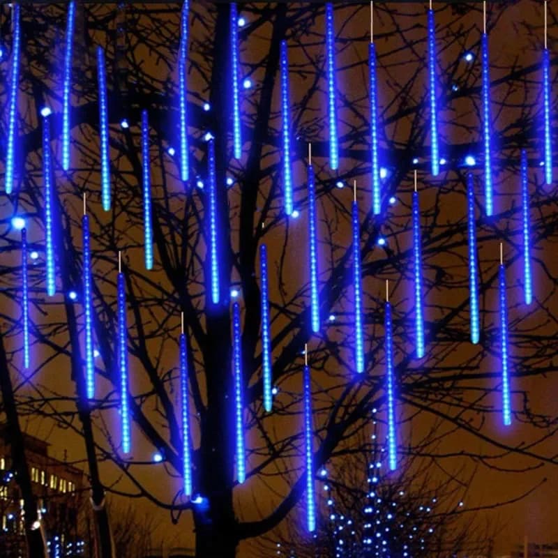 Pioggia di meteoriti LED Fata Luci della stringa Festone Ghirlanda di strada Decorazioni natalizie per la casa Matrimonio all'aperto Decorazioni di Capodanno