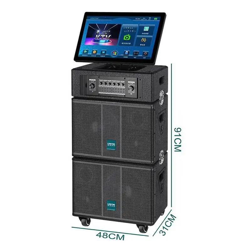 Schermo Display per Karaoke Domestico, Macchina All-in-One per Video, Trasmissione Live all'Aperto, Altoparlante Bluetooth con USB
