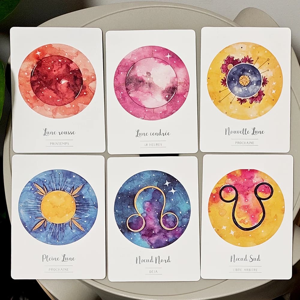 10,5 * 7,5 cm La Puissance De La Lune Oracle 42 Moon Power Card in lingua francese per la guida spirituale e emotiva