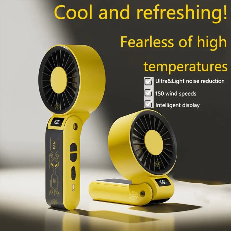 2025 Ventilatore portatile ad alta velocità Mini ventilatore 3000mAh Batteria ricaricabile Ventilatore USB Ventilatore portatile pieghevole per ventilatore esterno