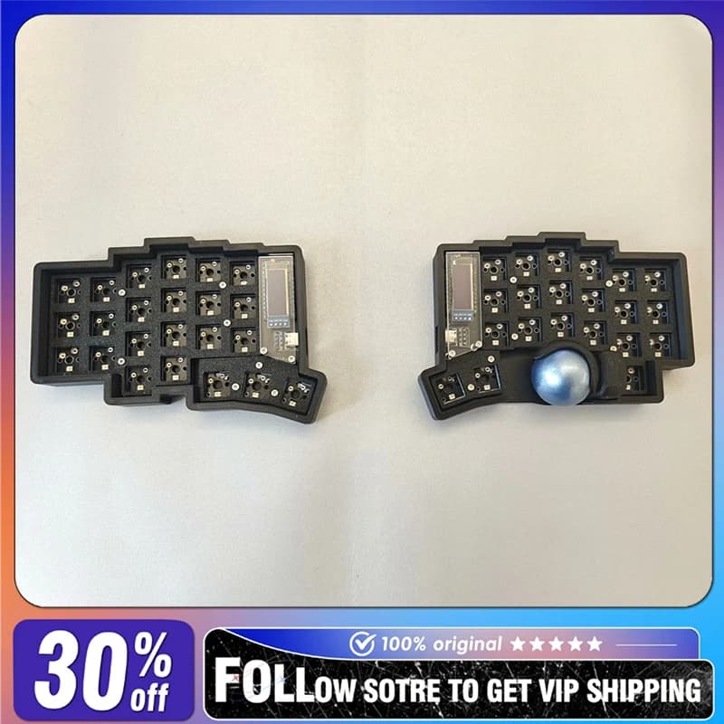Trackball Ergonomic Split Keyboard Kit 39/44/47/59 OLED Vial Adjustable Dpi Hot Swap Customized Low Axis Mechanical Keyboard Kit