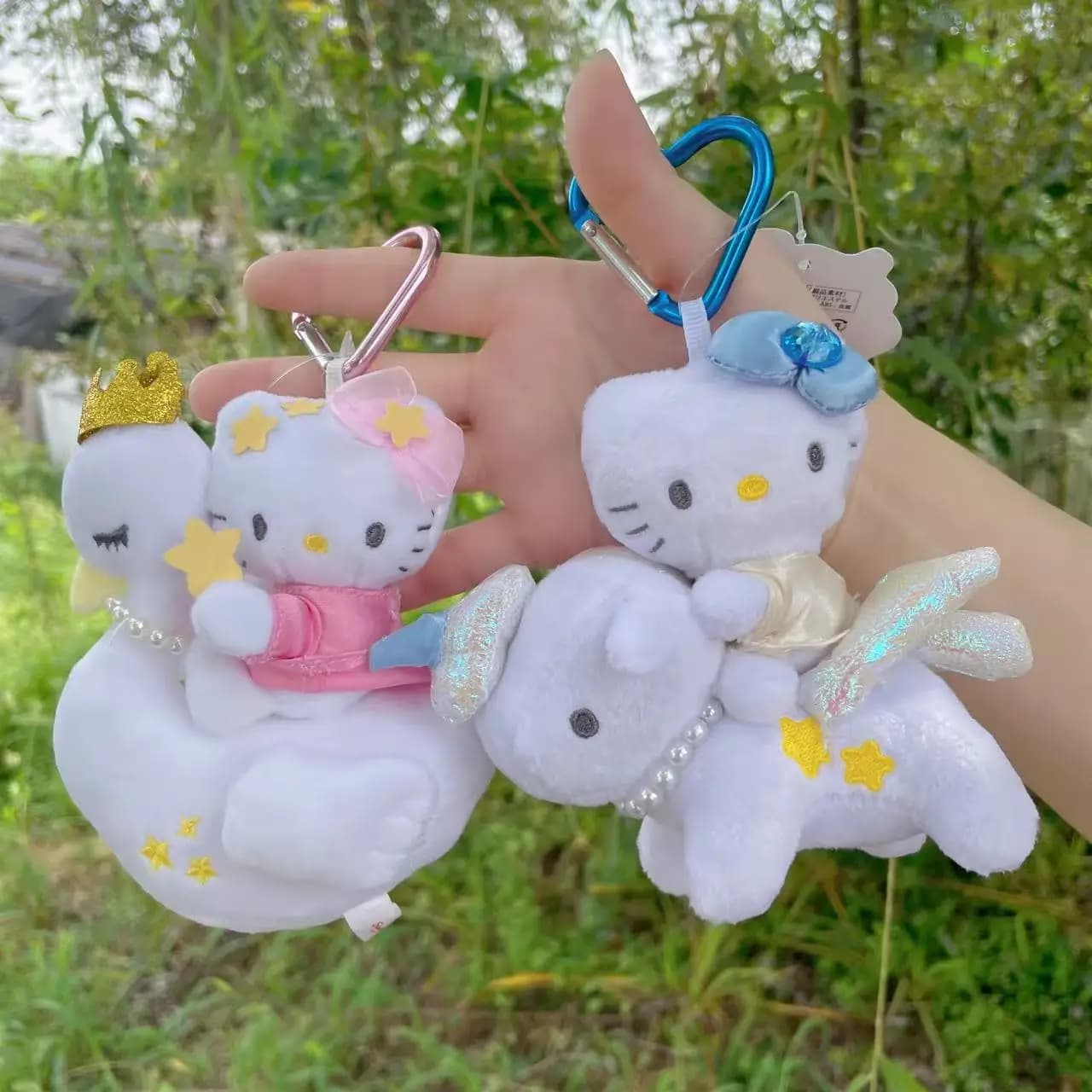 Peluche a Forma di Unicorno e Cigno, Portachiavi Hello Kitty, Decorazioni per Zaini, Regali di San Valentino, Laurea e Compleanno per Bambini