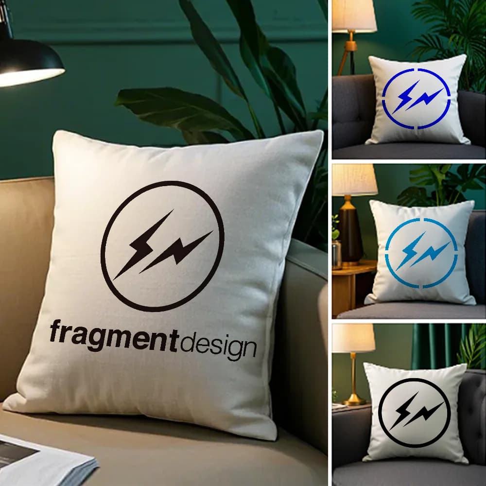 Pillow pillow case Lightning F-Fragment D-Design Soft plush fabric Front-back printing Sofa cushion cover cushion cover