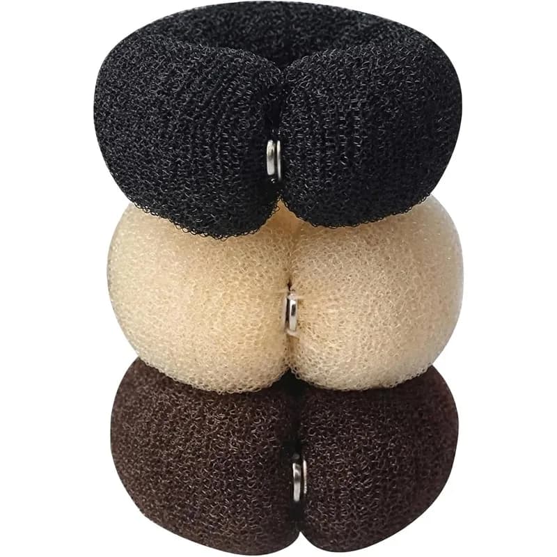 Set of 3 Creations for Chignon at Ciambella 20 cm - Modeling Tool for Foam Hair Style Scratch Ring Fai-da-te for Woman (3 Colors)