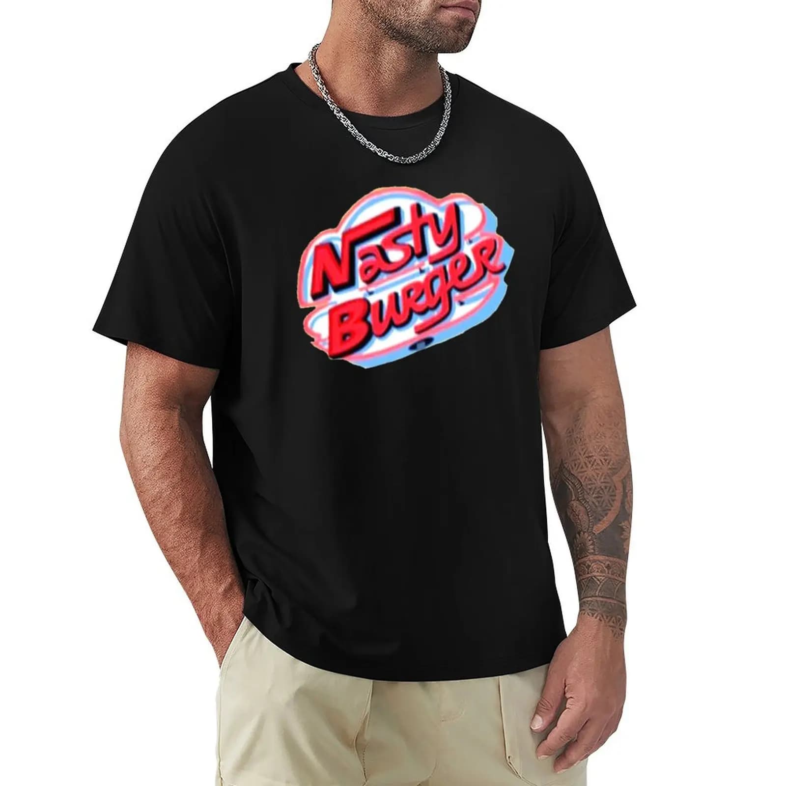 Nasty Burgers - Danny Phantom T-Shirt Classic Crew Neck Cotton T-Shirt
