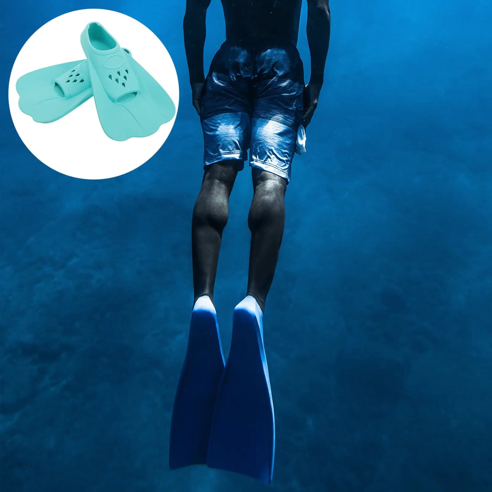 1 Swimming Pine Paio in Silicone for Adults, Pine Larches for Coaching, Snorkeling and Diving, Swimming Shoes Lightweight and Pool Portals
