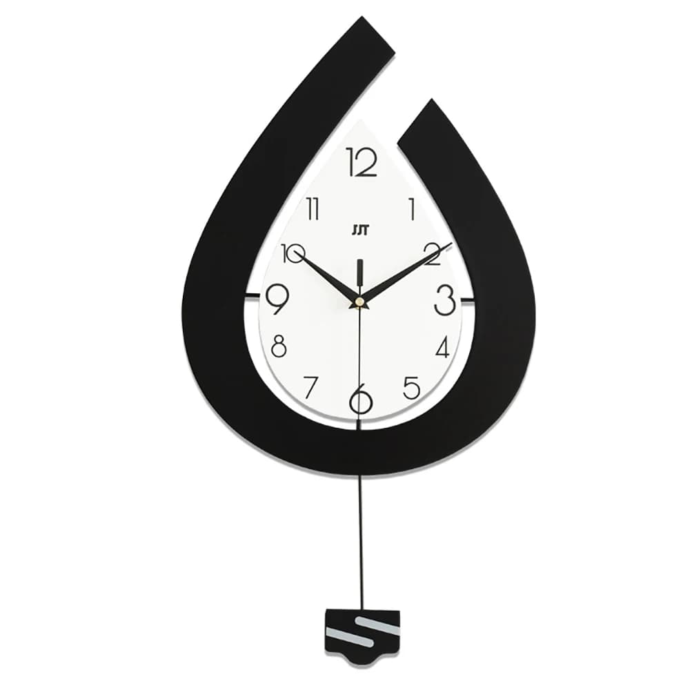 Orologio da Parete Moderno Grande con Pendolo, a Forma di Goccia d'Acqua, Silenzioso al Quarzo, Decorativo per Soggiorno e Camera da Letto