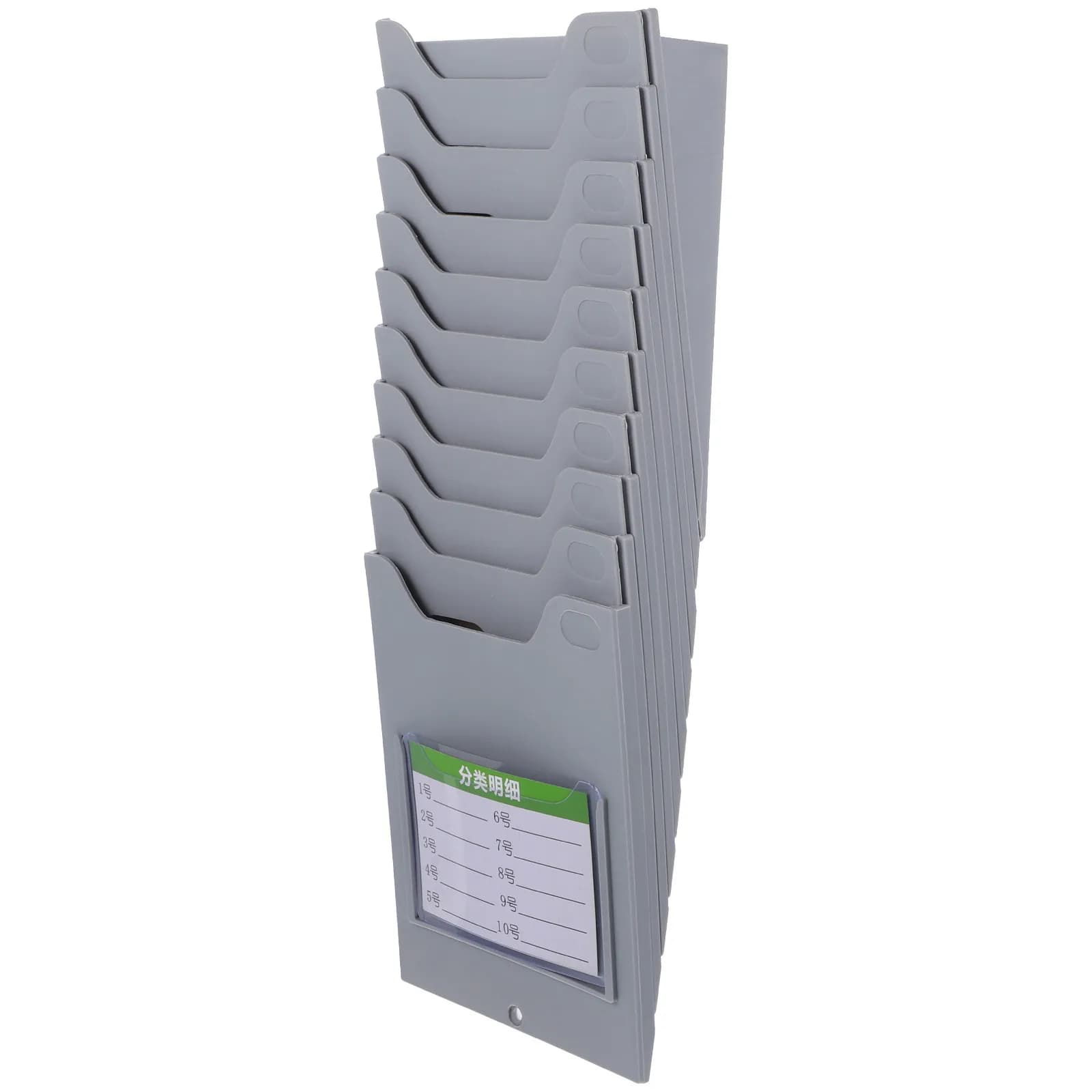 Porta Documenti in Plastica Multi-Griglia con Slot per Carte, per Etichette di Magazzino, Schede Presenze Ufficio, Appendiabiti da Parete per Dipendenti