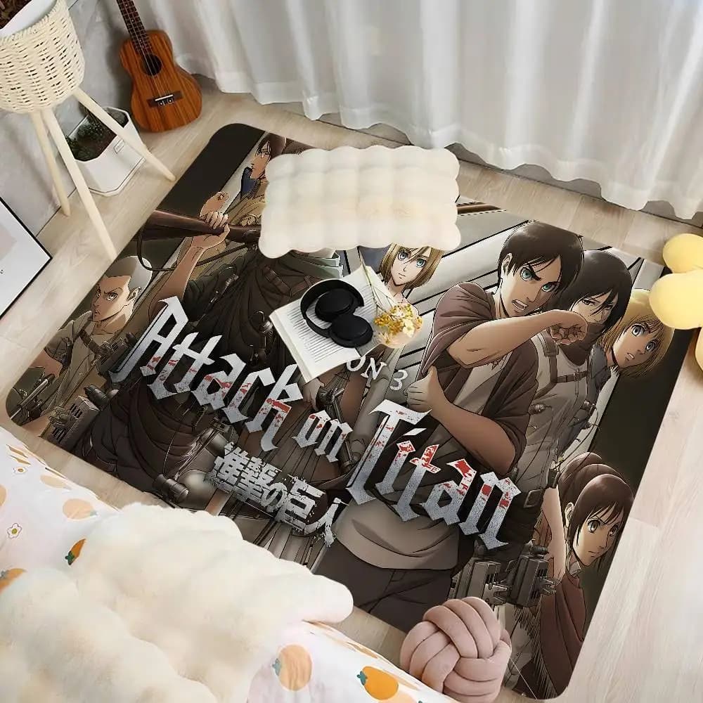 Anime A-Attack On Titans Zerbino Lavabile Antiscivolo Soggiorno Divano Sedie Area Zerbino Cucina Zerbino Area Tappeto
