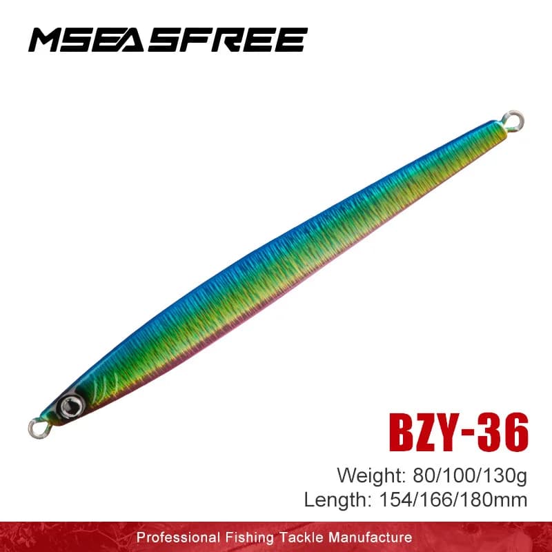 MSEASFREE 80G 100G 130G Metal Jig Trolling Fishing Lure Bait Metal esche artificiali Sea Boat attrezzatura da pesca tonno